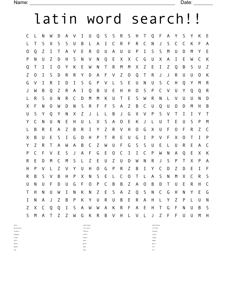 latin word search!!