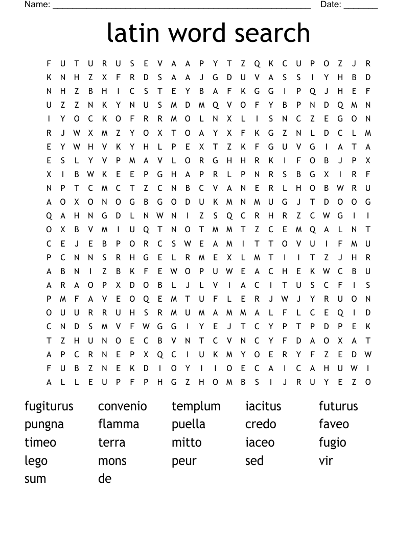 latin word search 