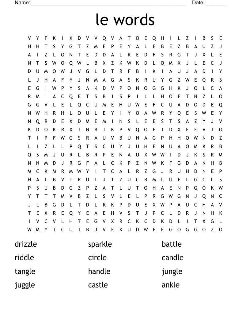 le words Word Search