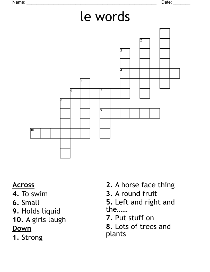 le words Crossword