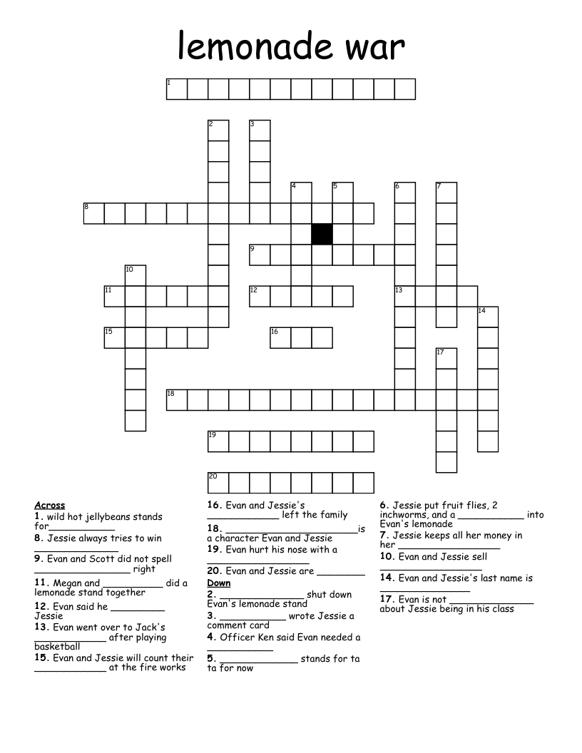 lemonade war Crossword