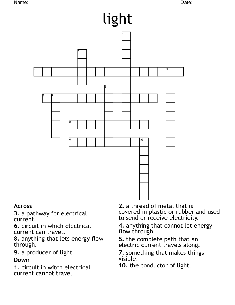 light Crossword