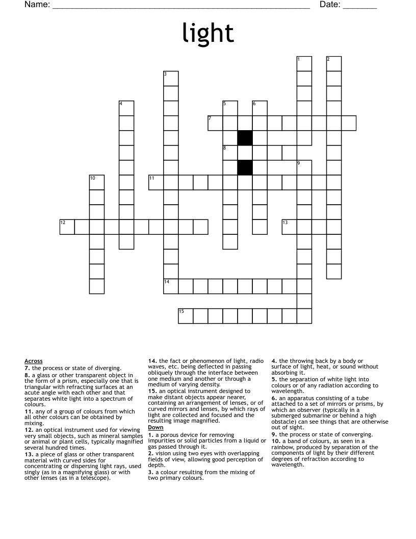 light Crossword