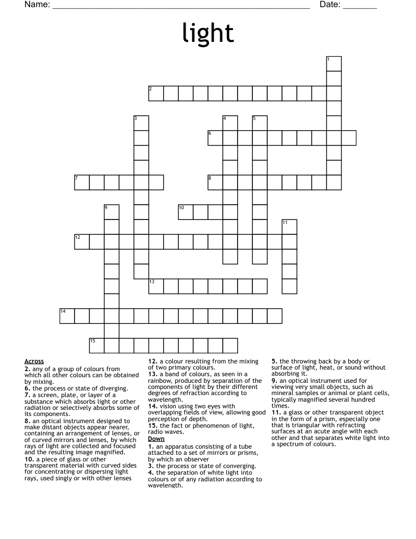 light Crossword