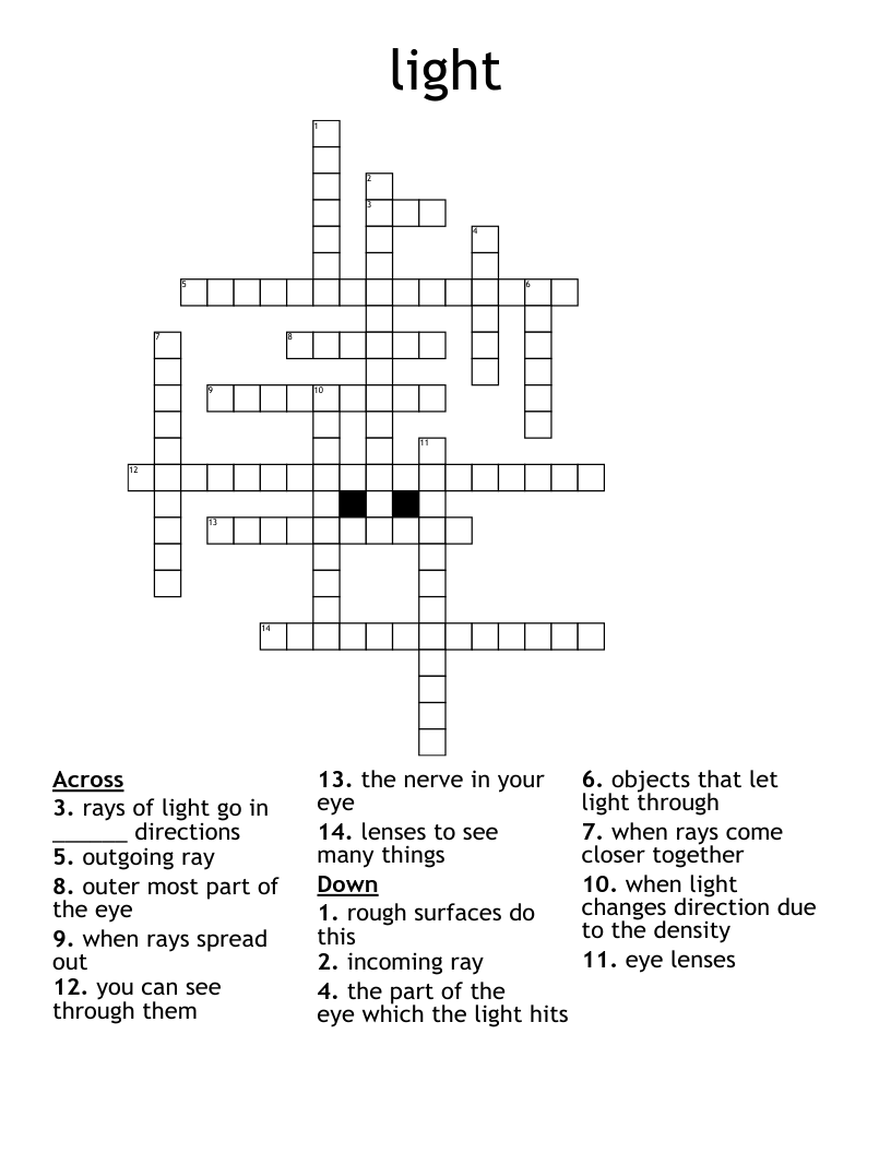 light Crossword