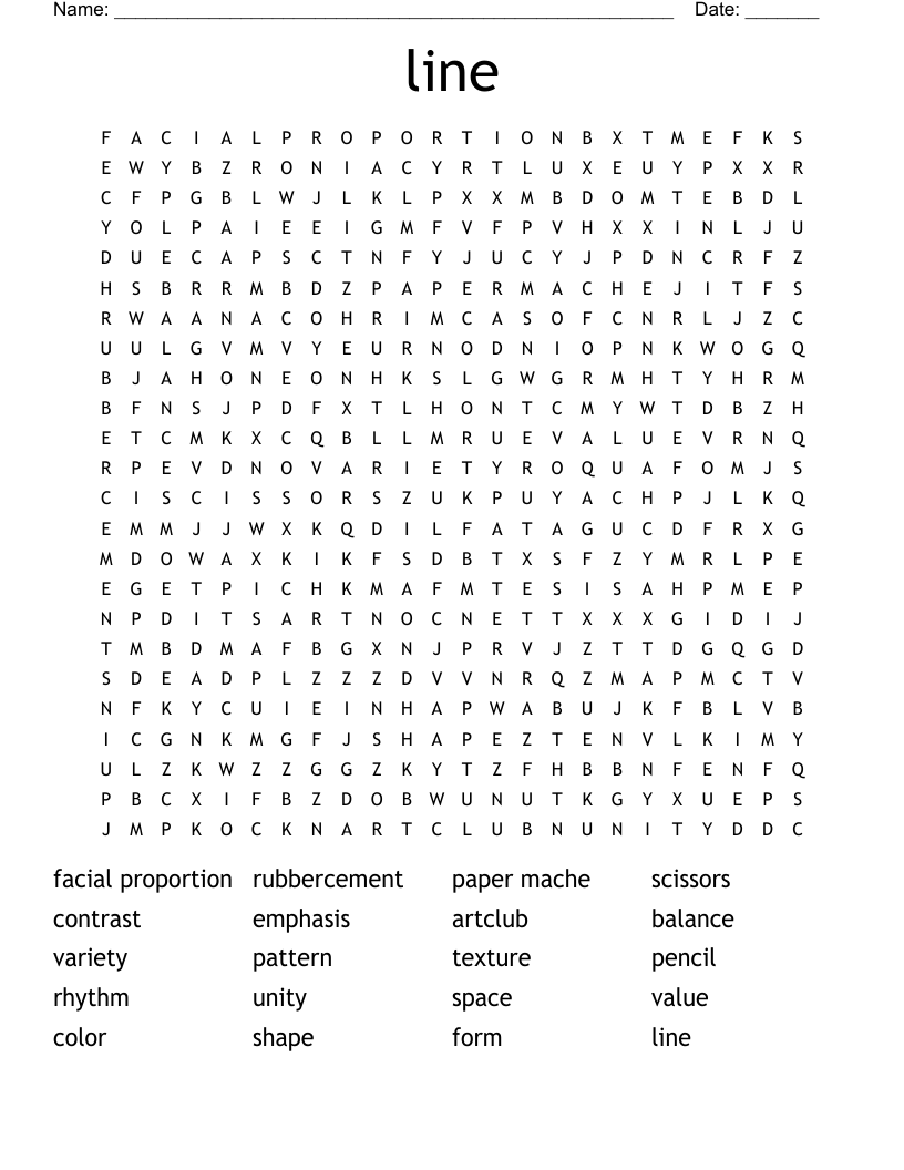 line Word Search