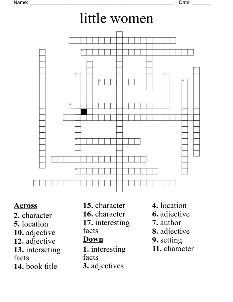 little women Crossword