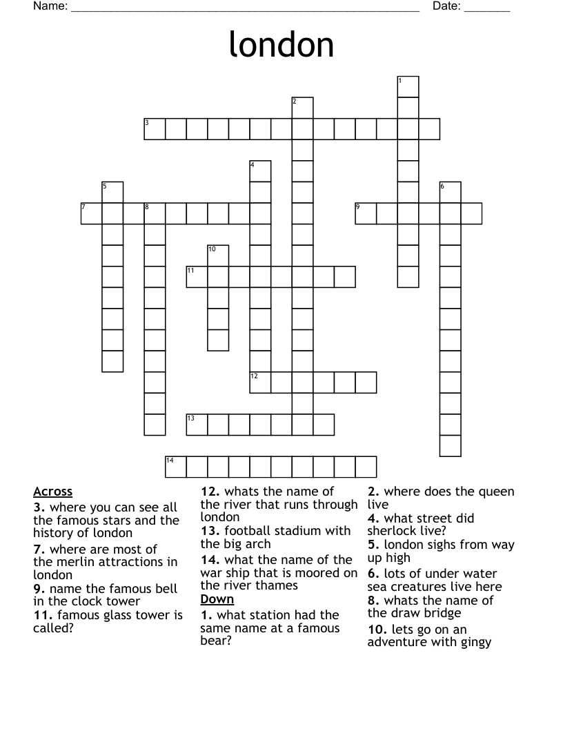 london Crossword
