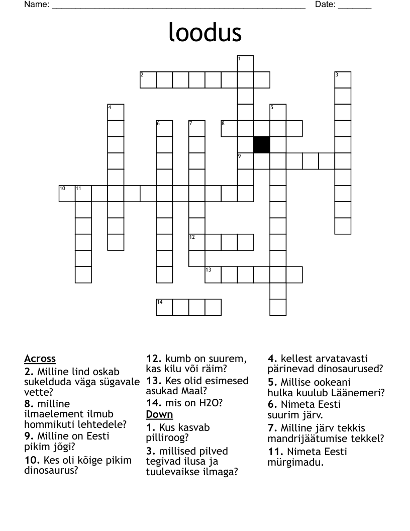 loodus Crossword
