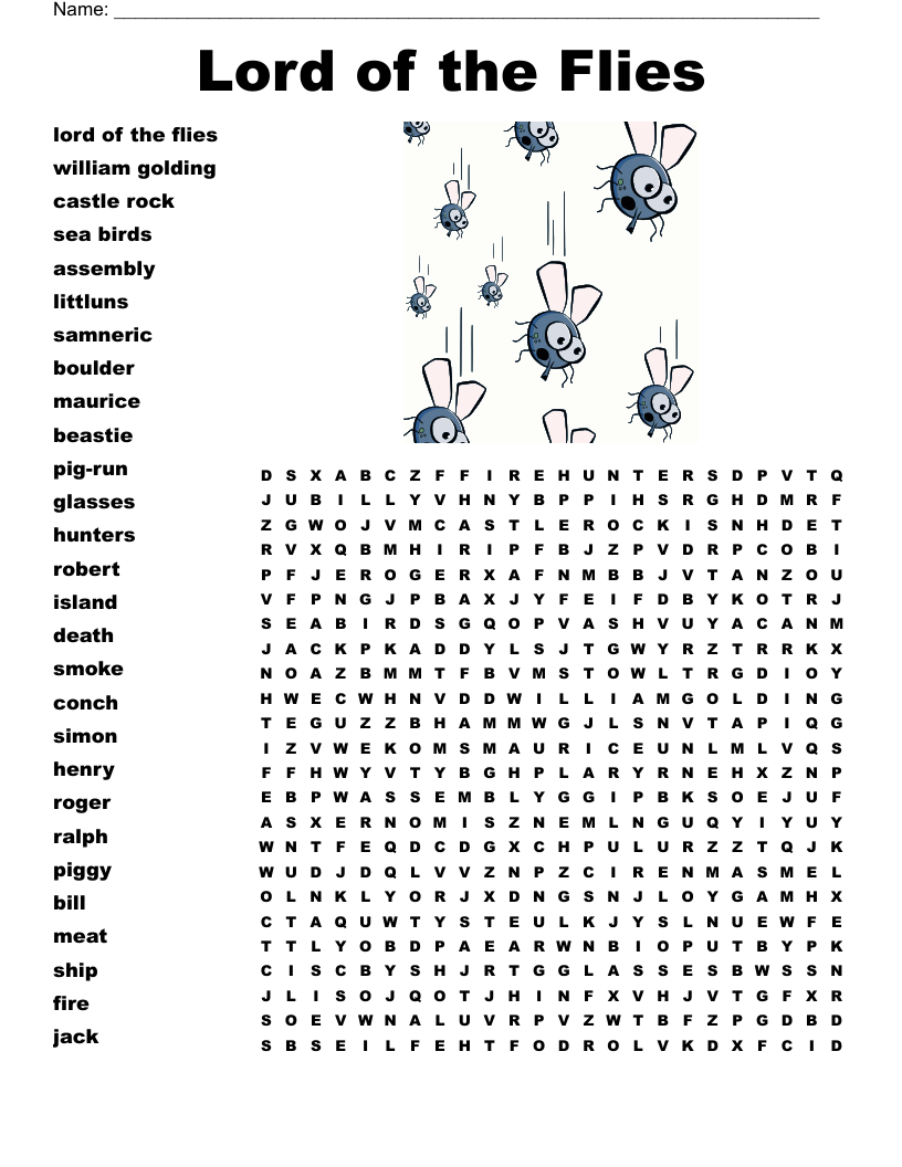 Lord of the Flies Word Search