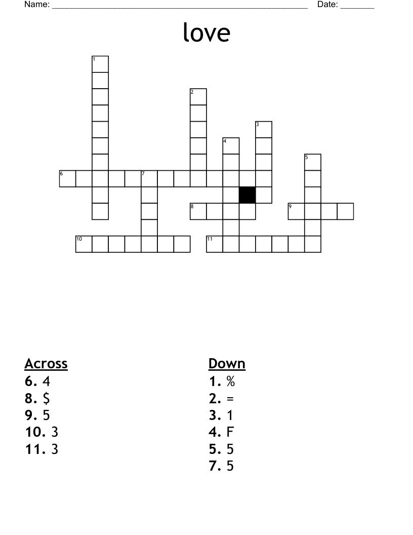 love Crossword