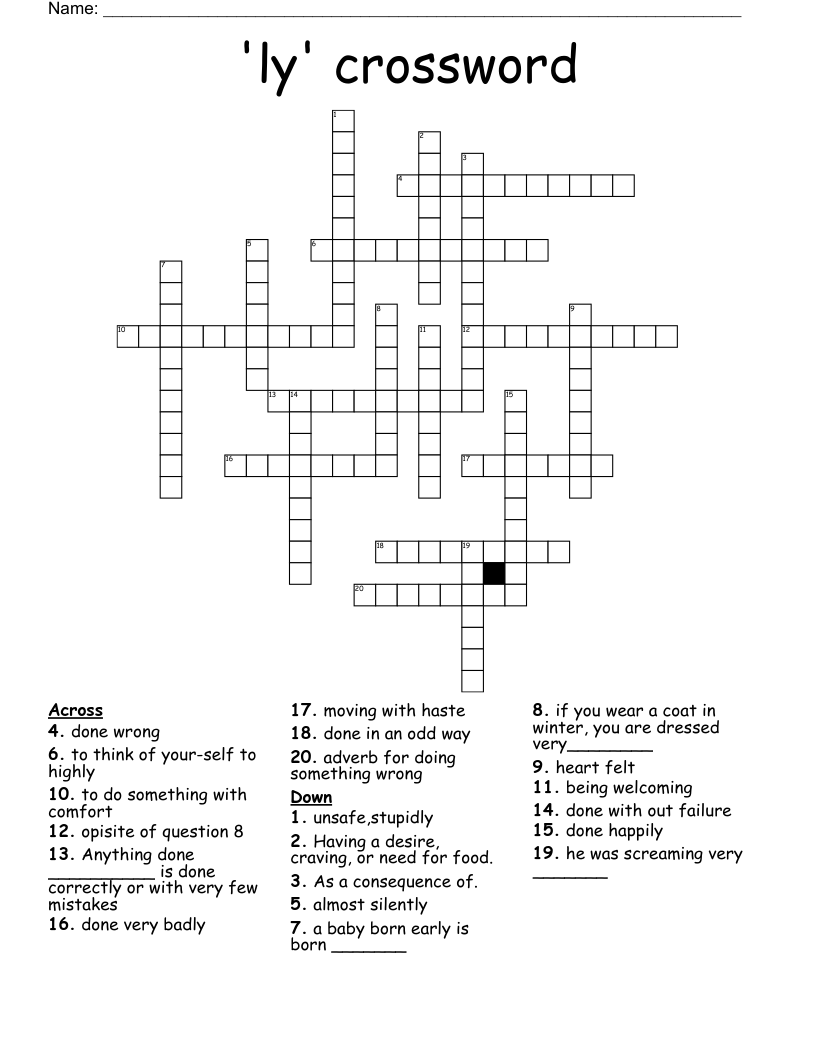 'ly' crossword