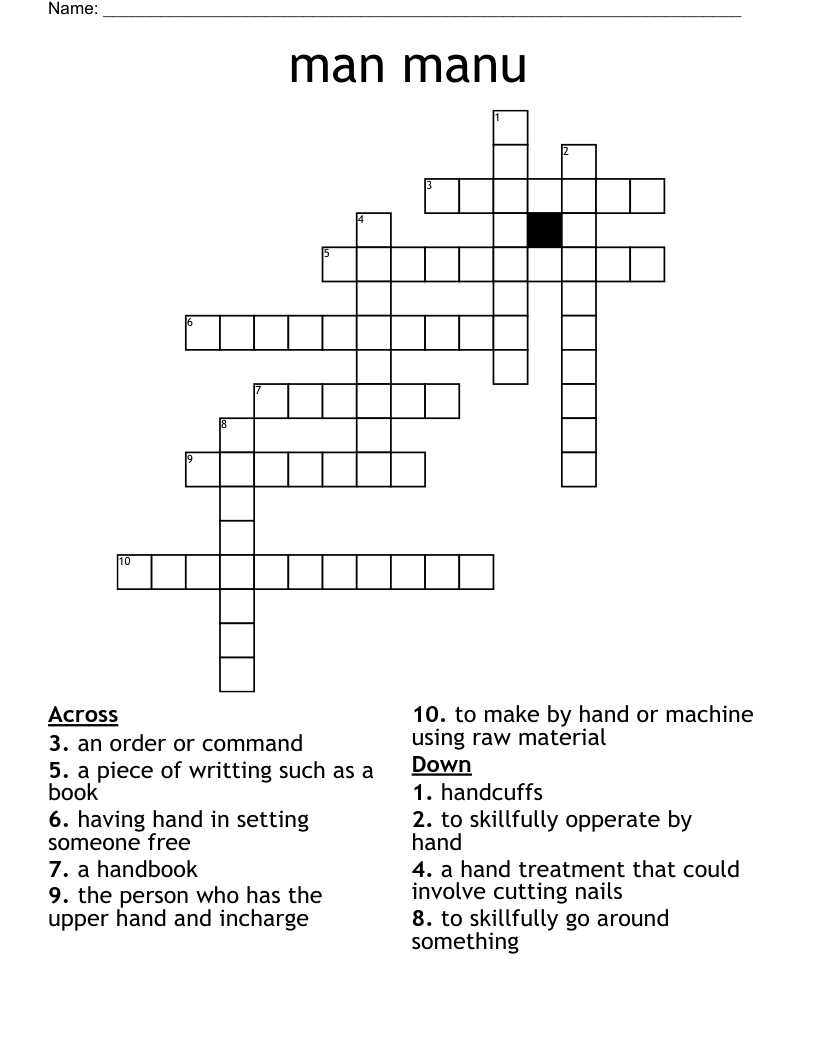 man manu Crossword
