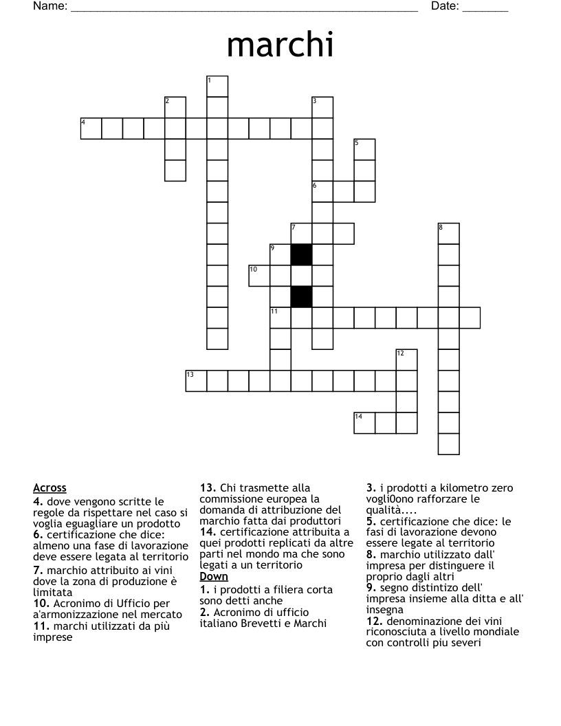 marchi  Crossword