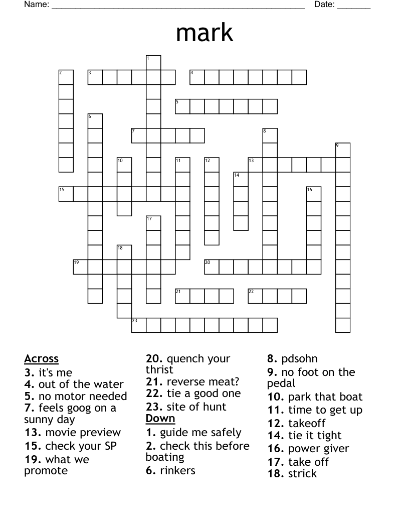 mark Crossword
