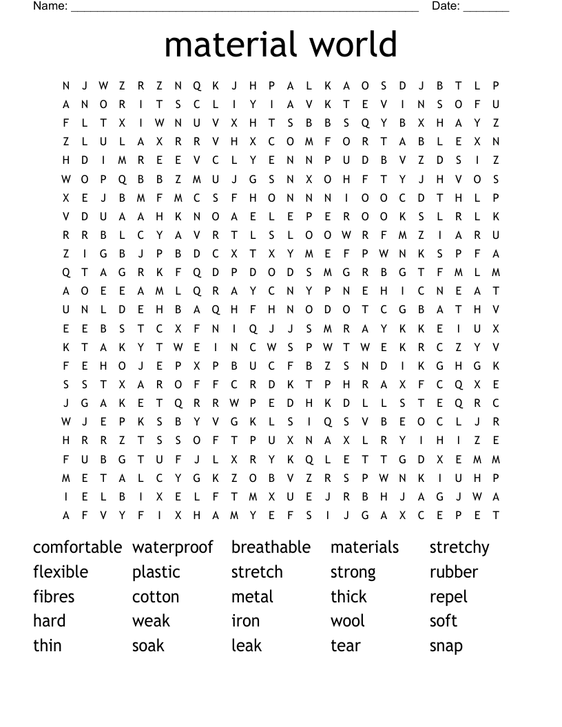 material world Word Search