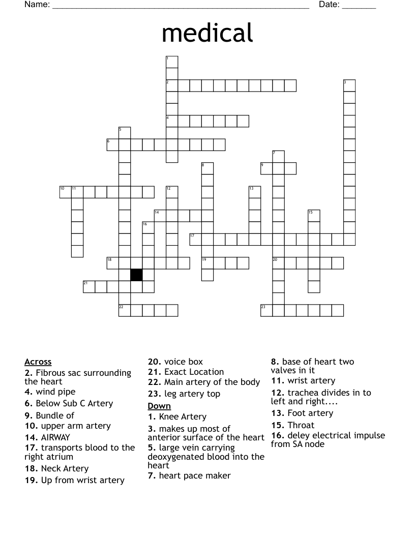 medical Crossword