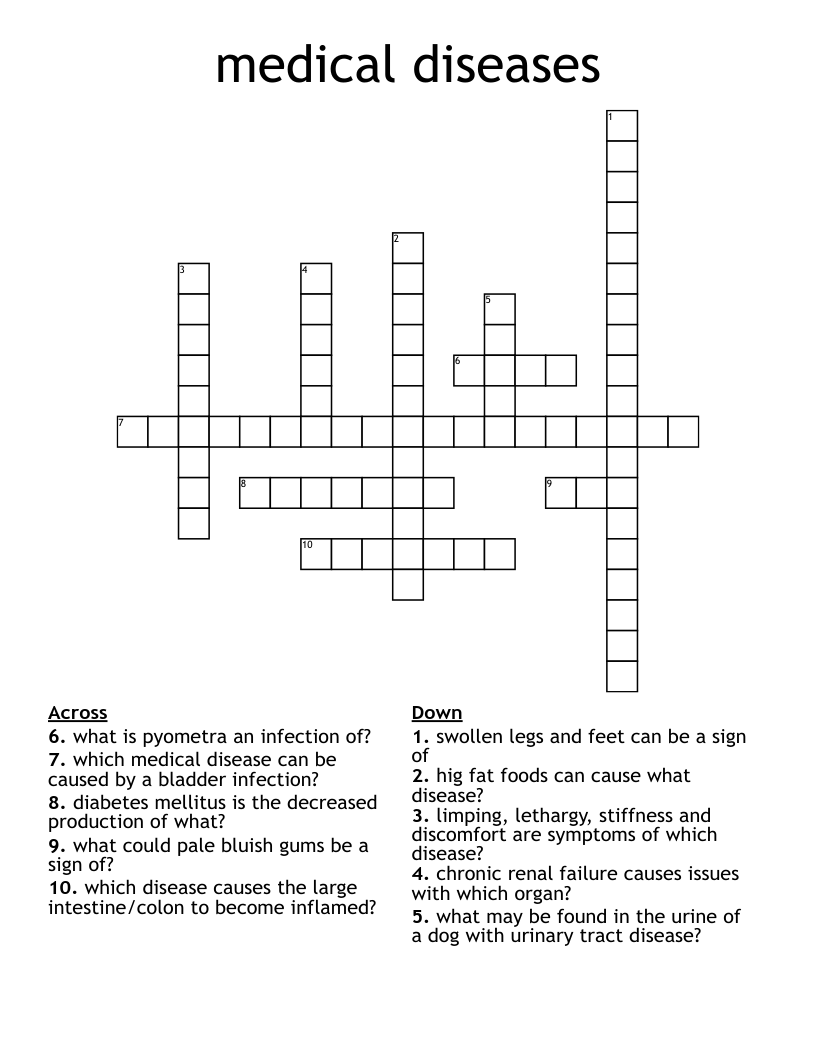 medical diseases Crossword