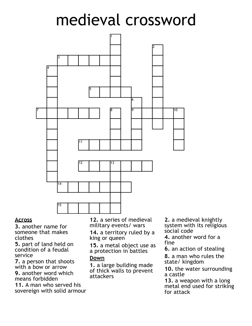 medieval crossword