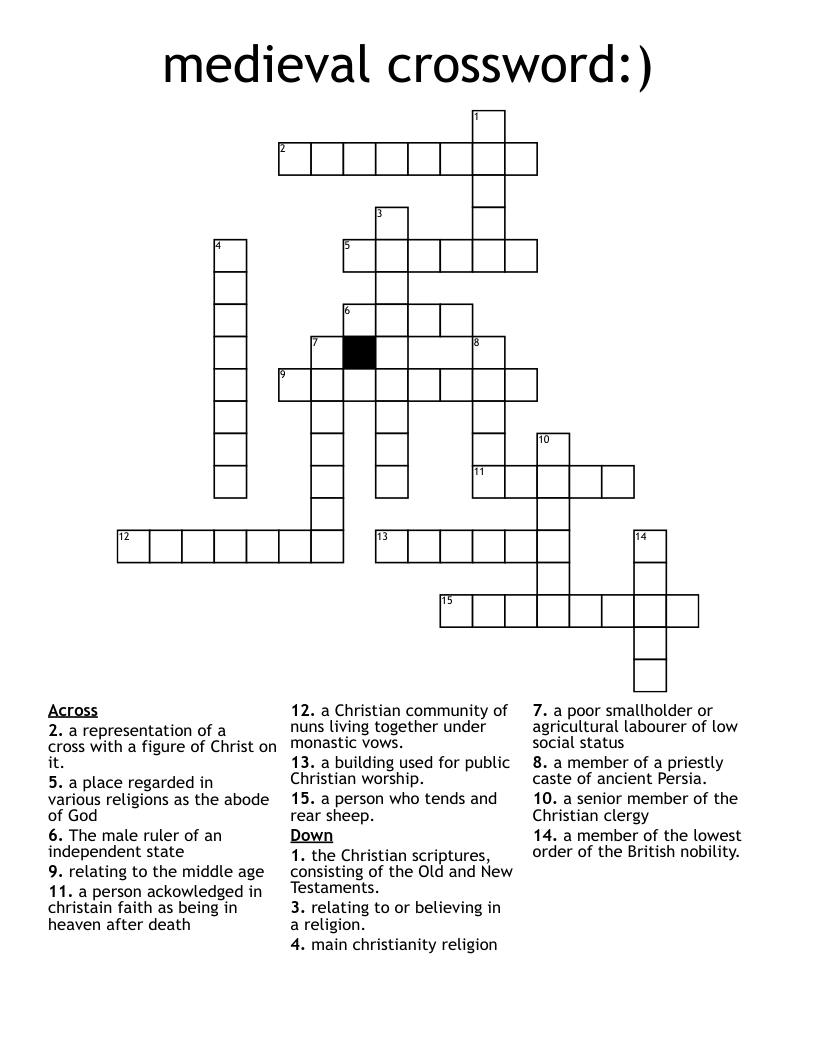 medieval crossword:)