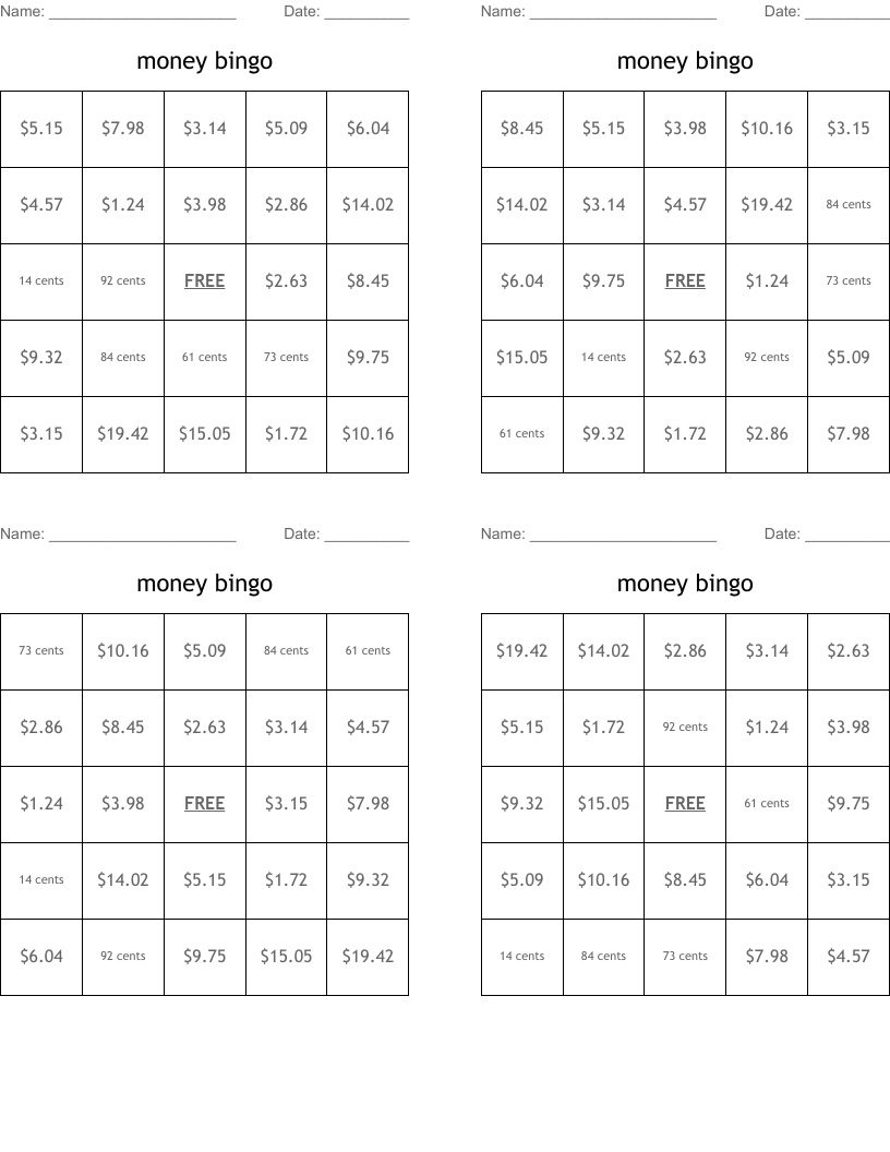 money bingo