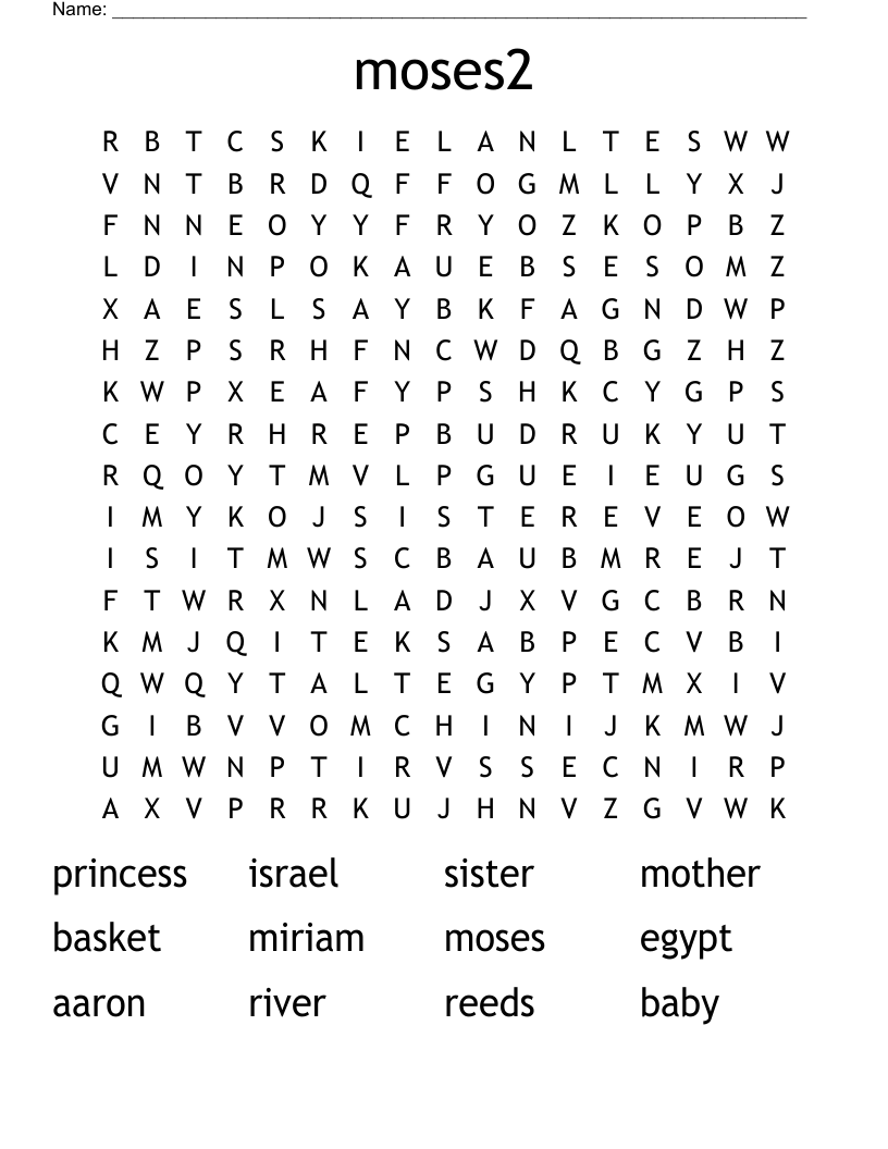 moses2 Word Search