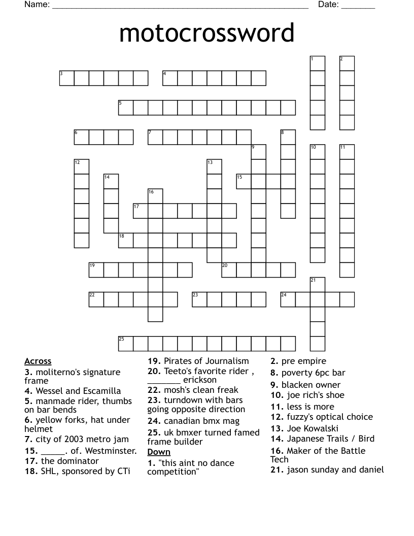 motocrossword