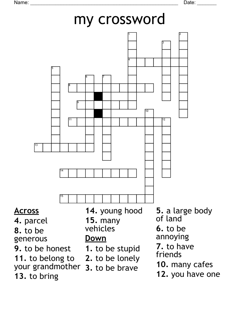 my crossword