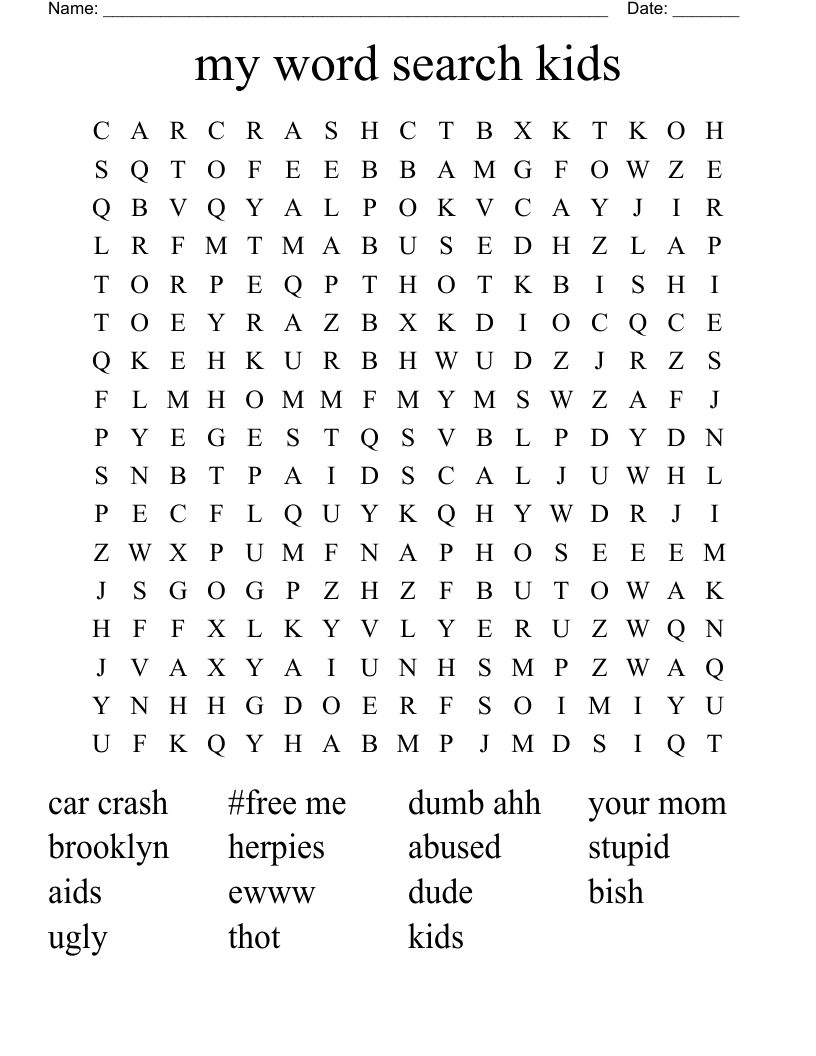 my word search kids