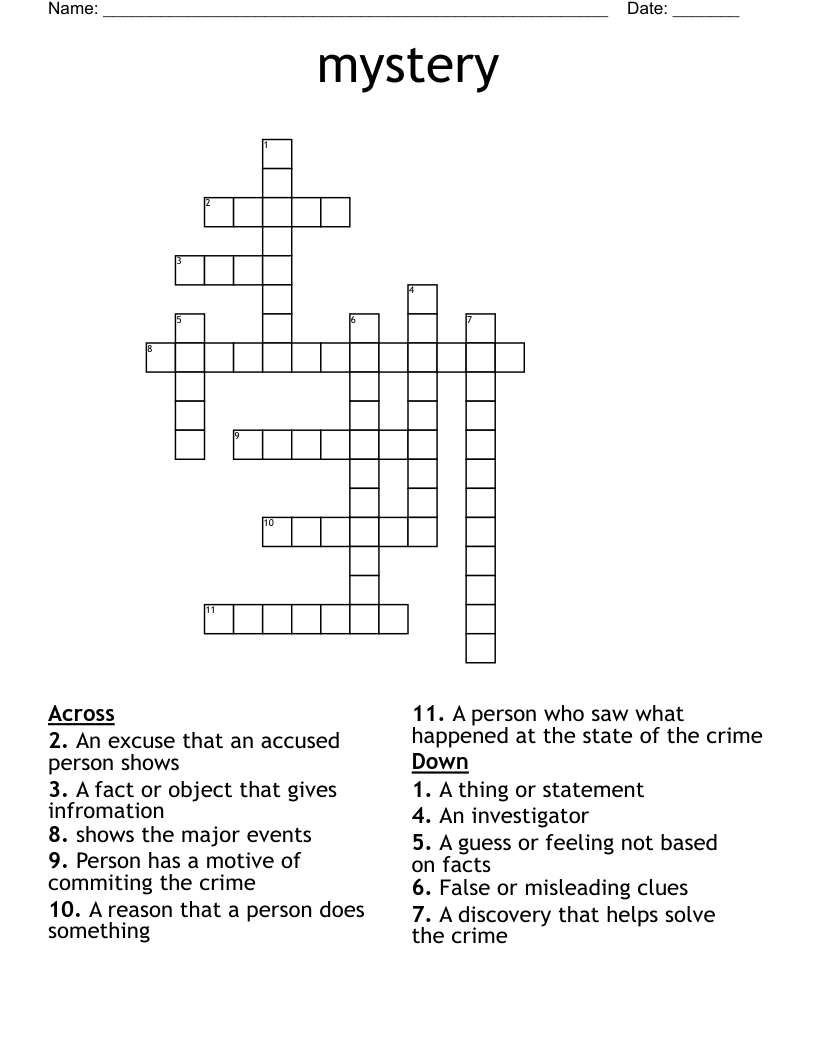 mystery Crossword