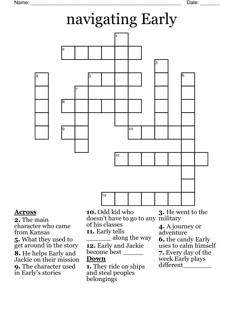 navigating Early Crossword