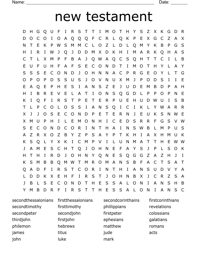 new testament Word Search