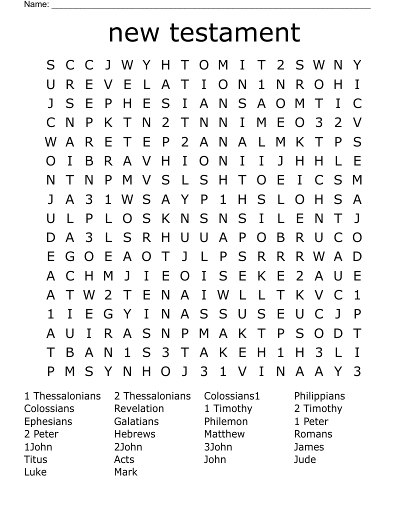 new testament Word Search