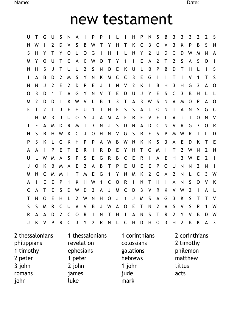 new testament Word Search