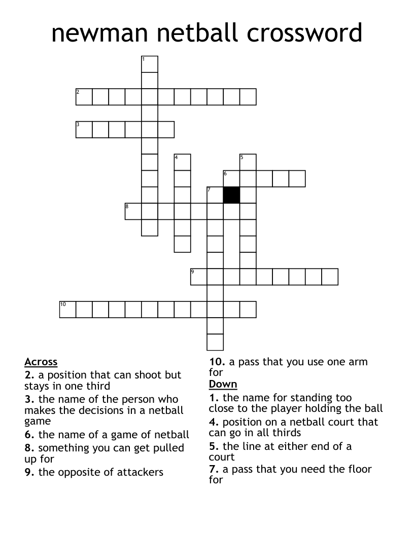 newman netball crossword