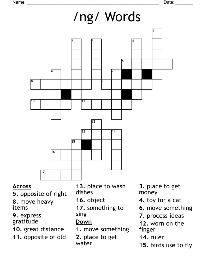 /ng/ Words Crossword