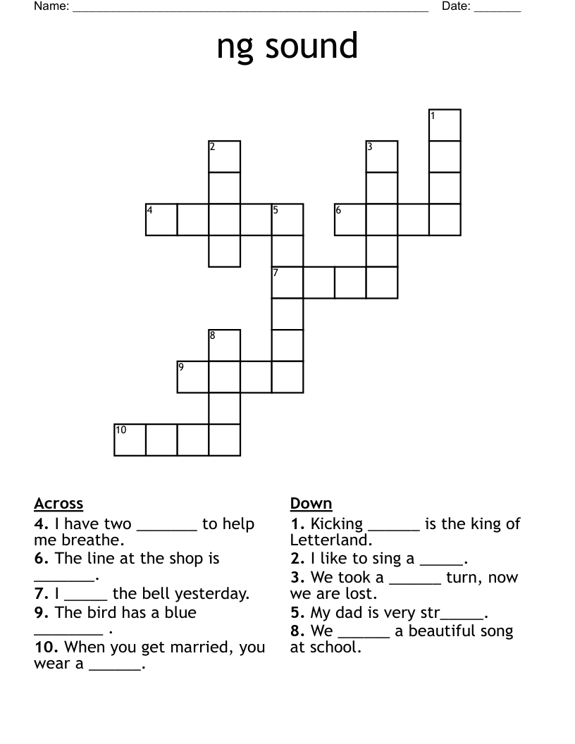 ng sound Crossword