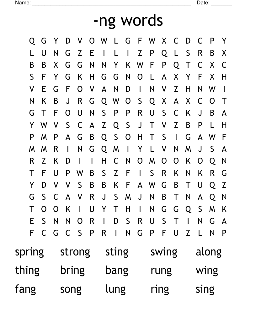 -ng words Word Search