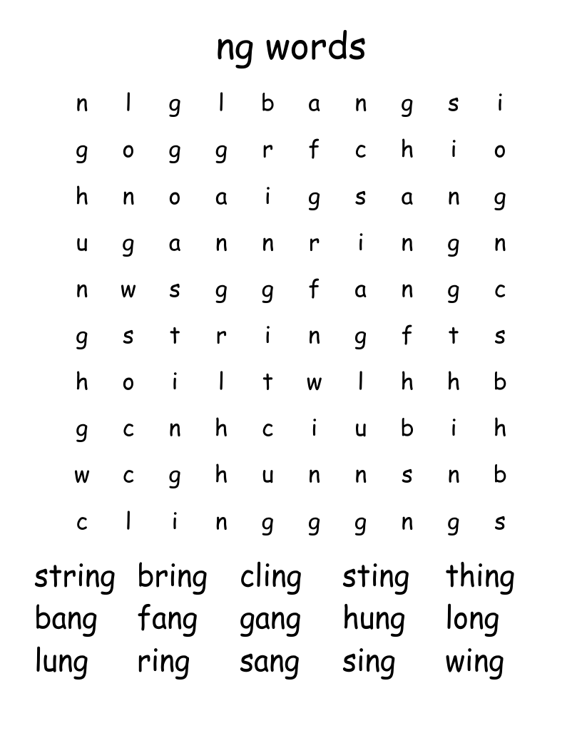 ng words  Word Search