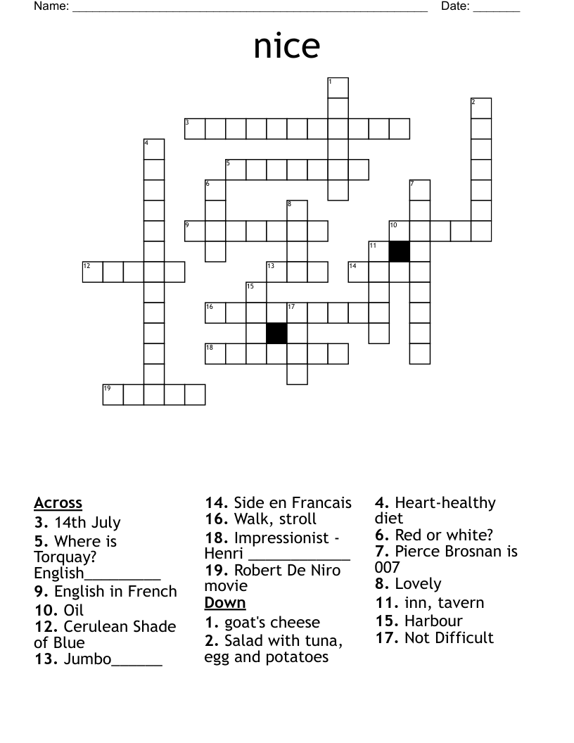 nice Crossword