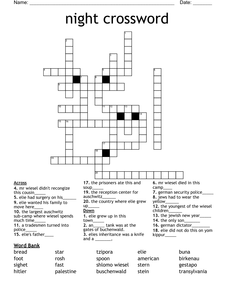 night crossword