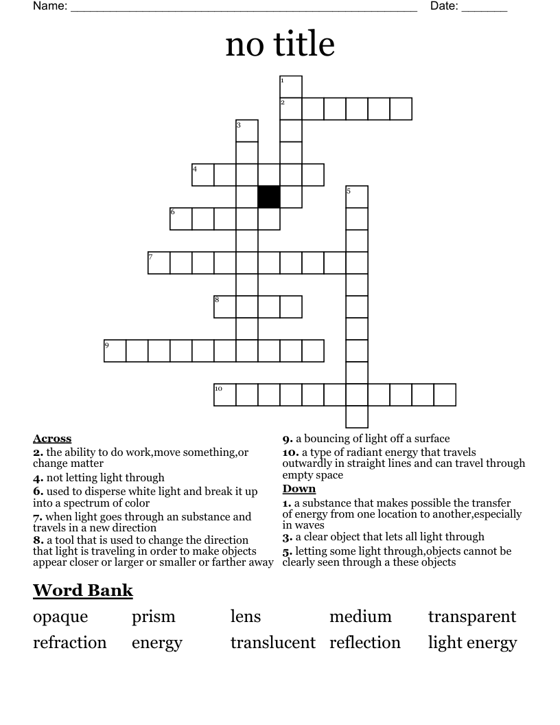 no title Crossword