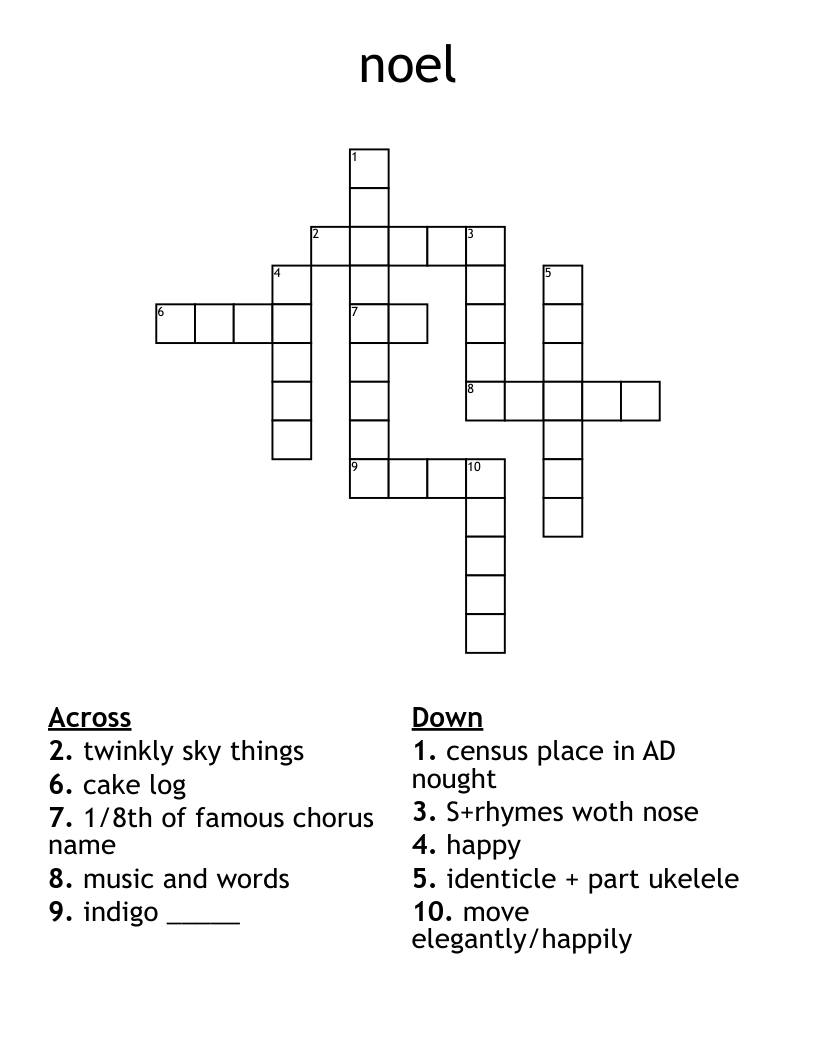 noel Crossword