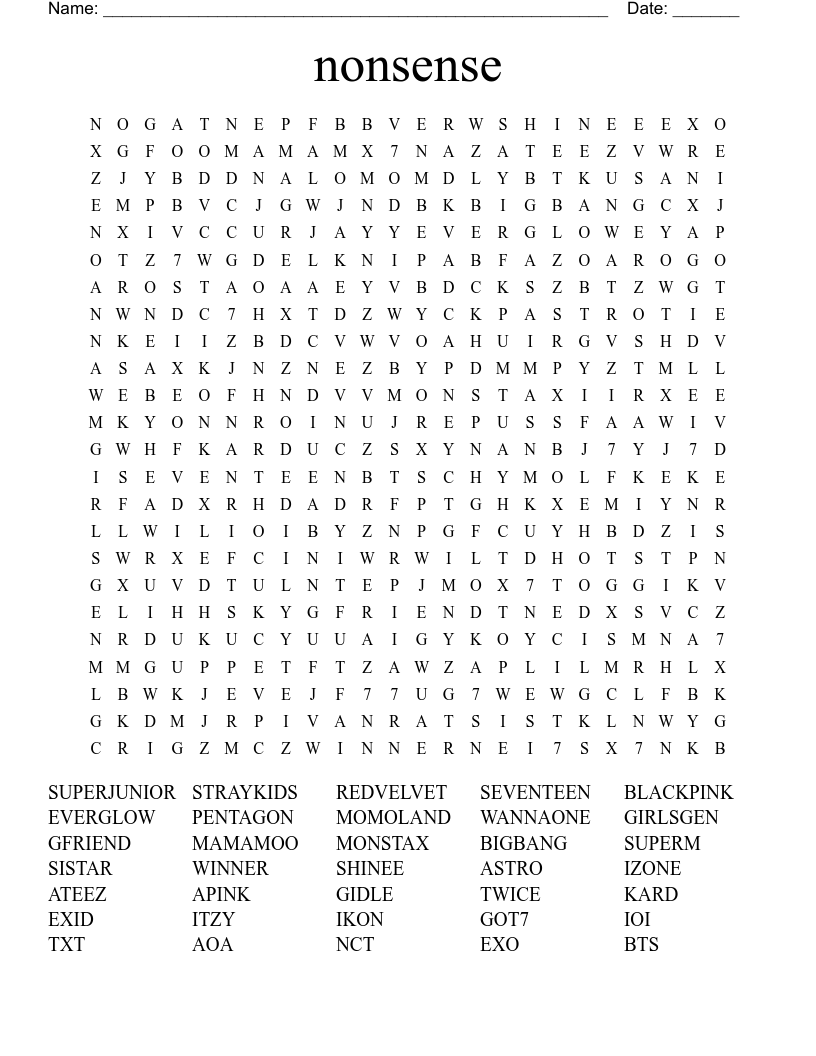 nonsense Word Search