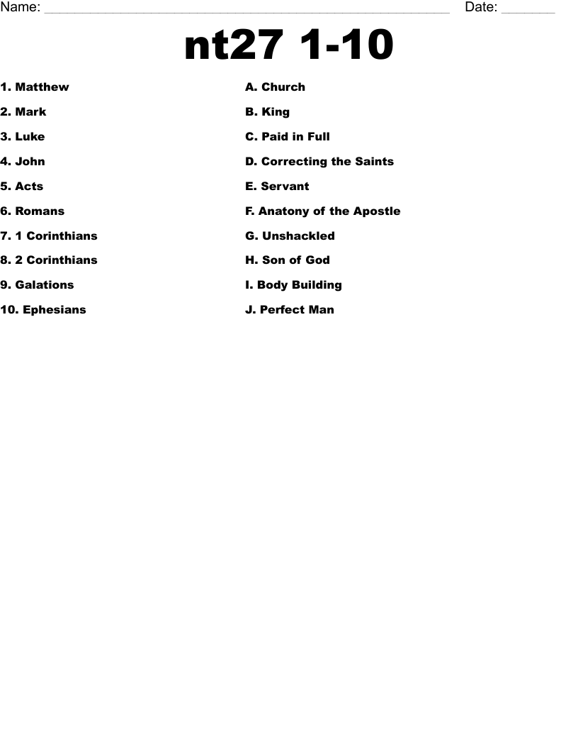 nt27 1-10 Worksheet