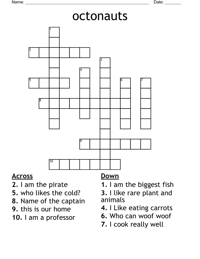 octonauts Crossword