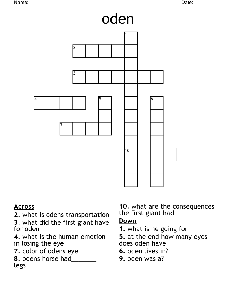 oden Crossword