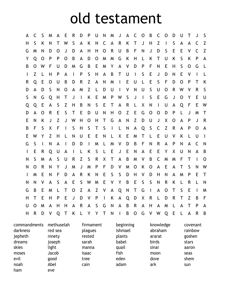 old testament Word Search