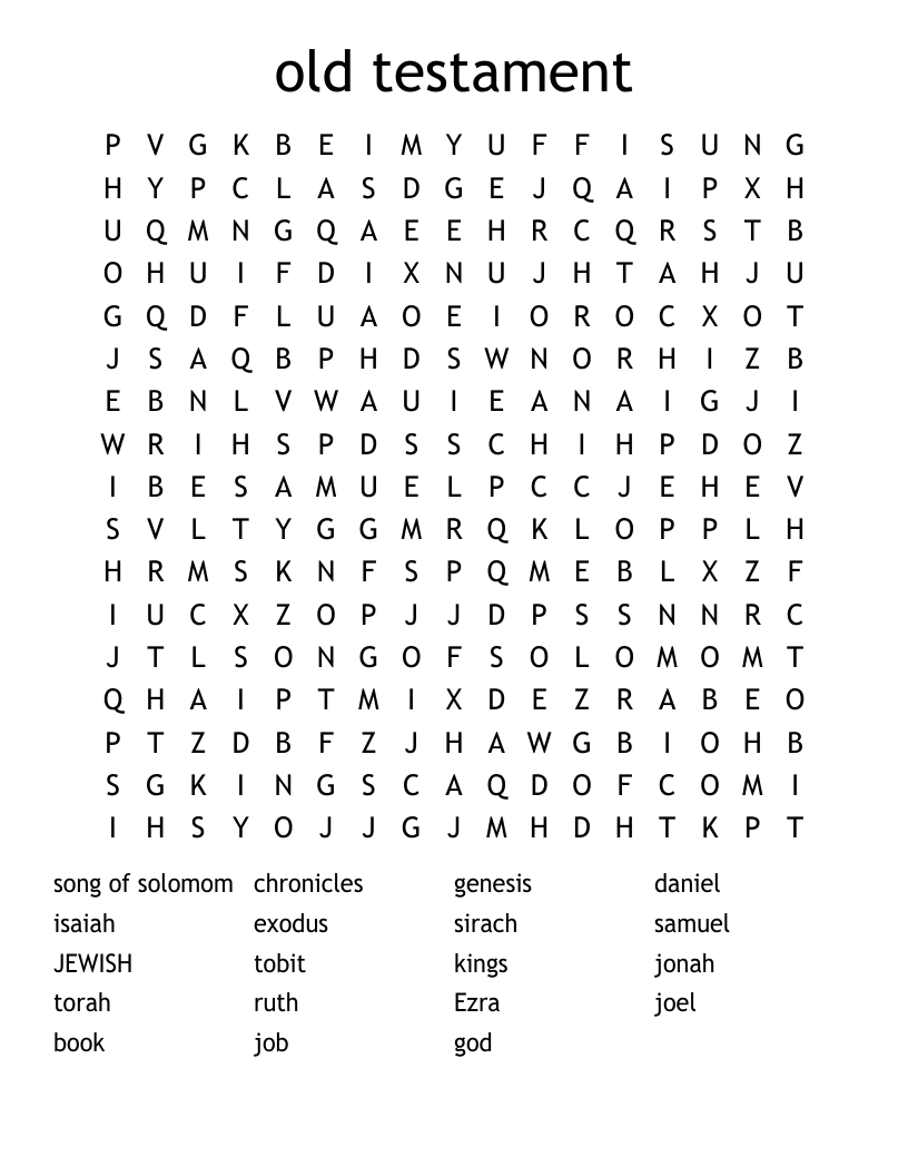old testament Word Search