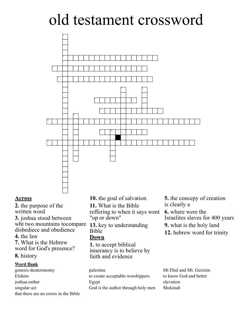 old testament crossword